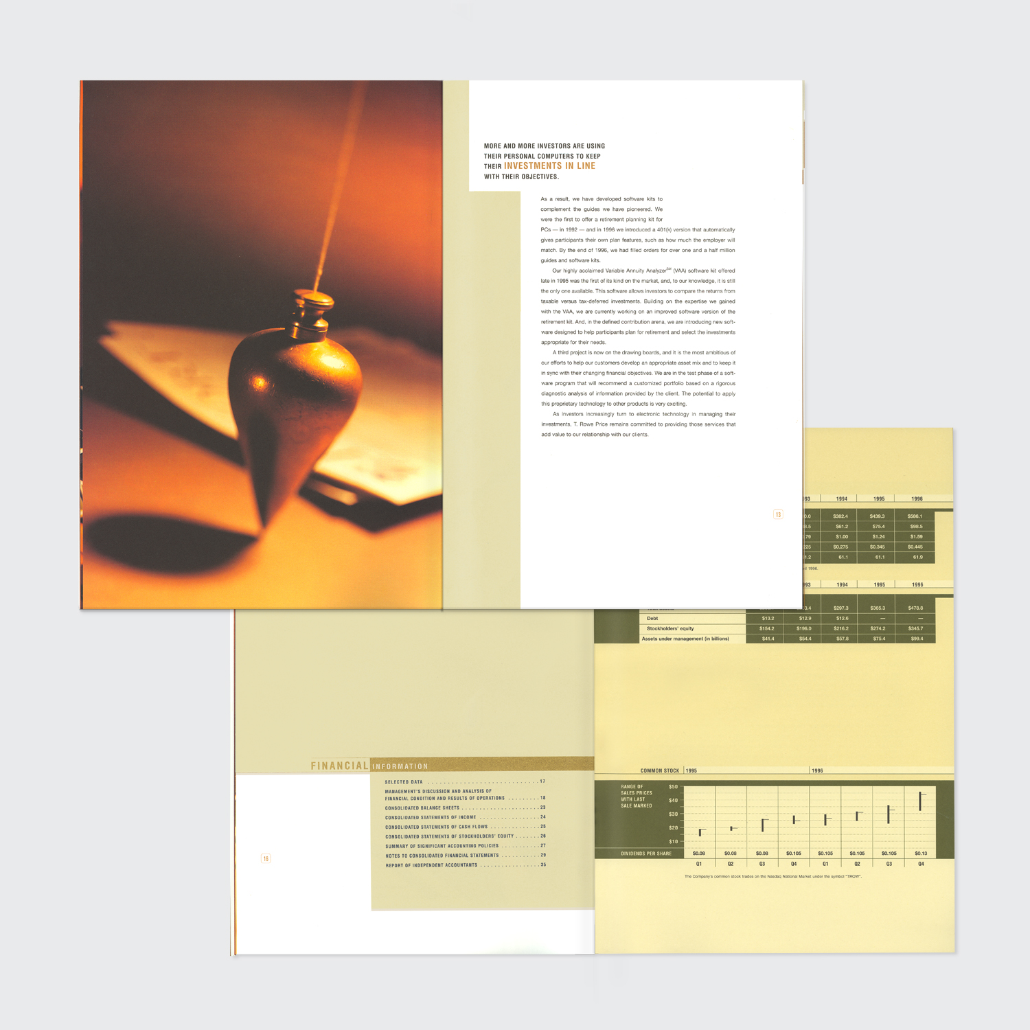 t. rowe price associates annual report, interior spreads