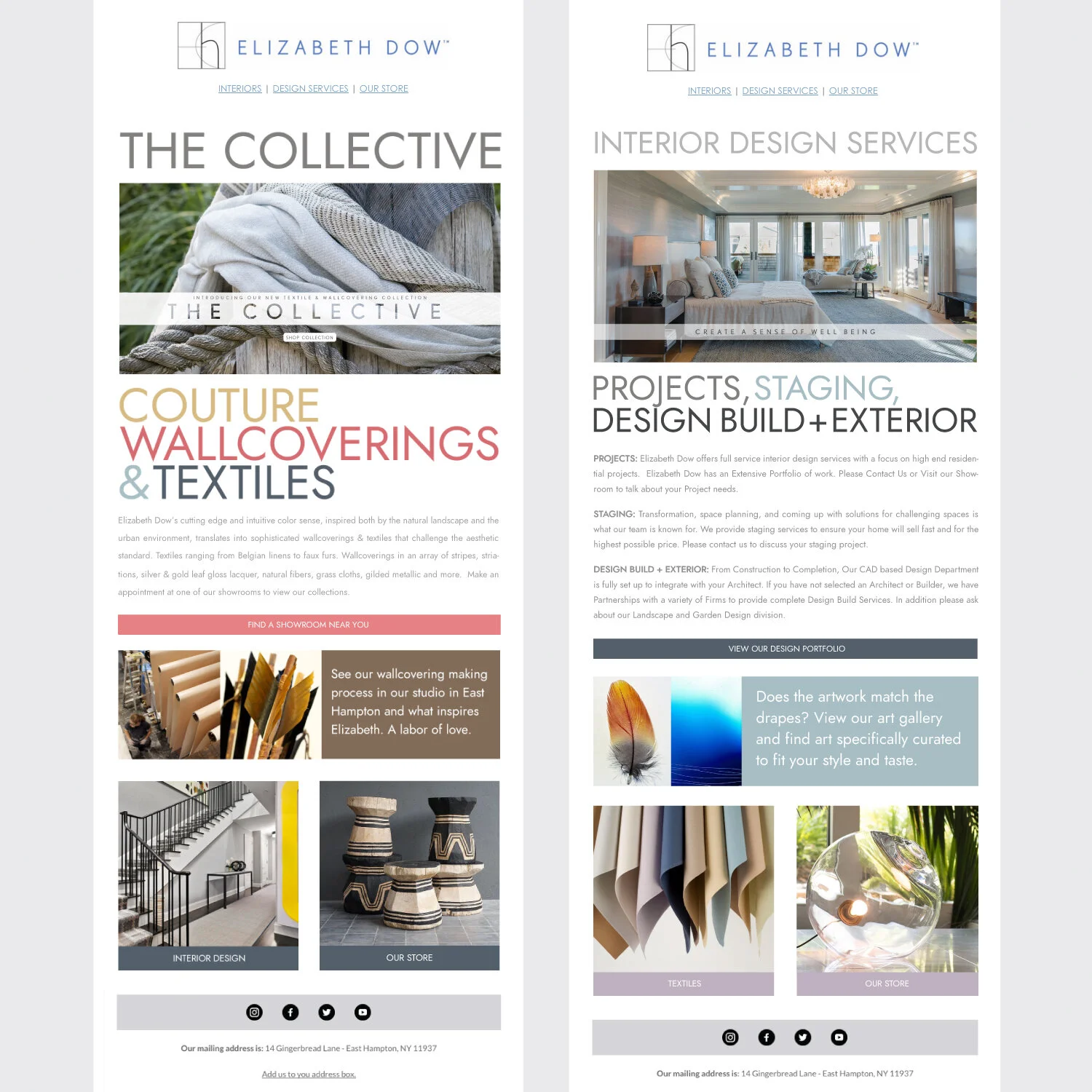 Various Email Campaigns - Mail Chimp &amp; Constant Contact