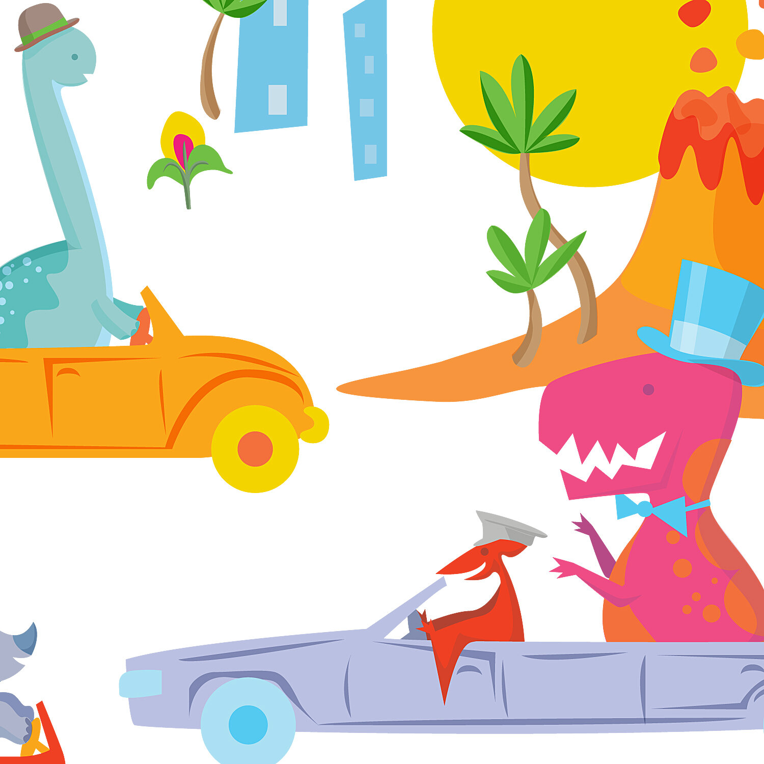  Dino Drive, detail - Wall Decals 