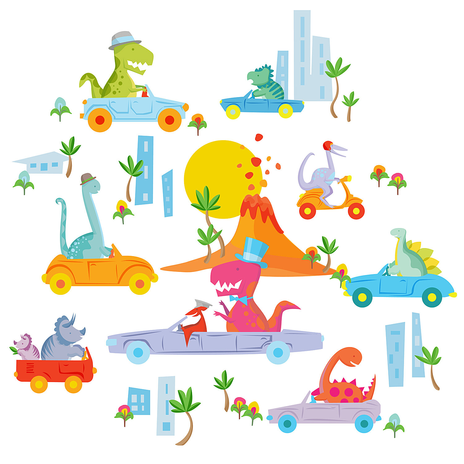  Dino Drive - Wall Decals 