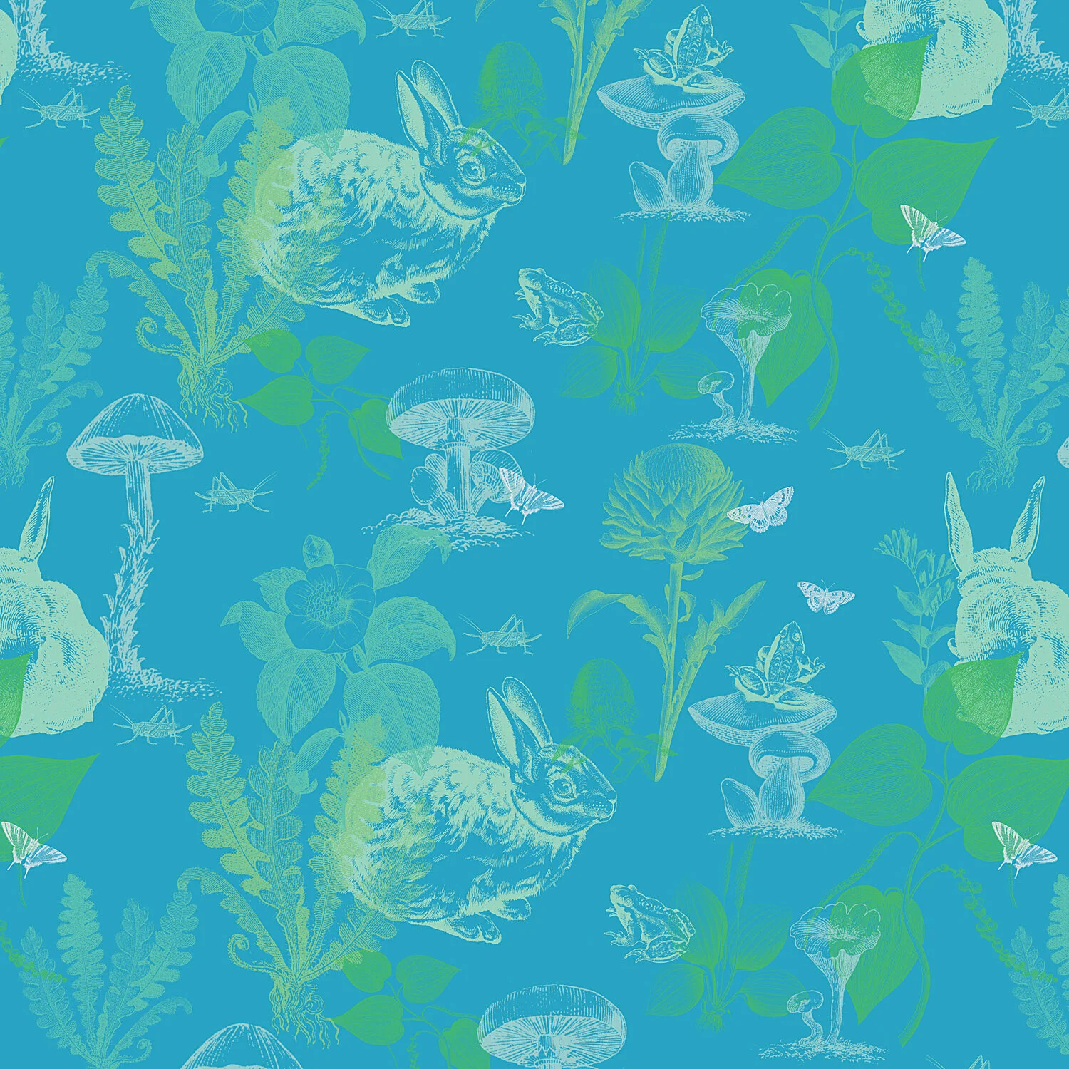  Enchanted Bunny - Vinyl Wallpaper 