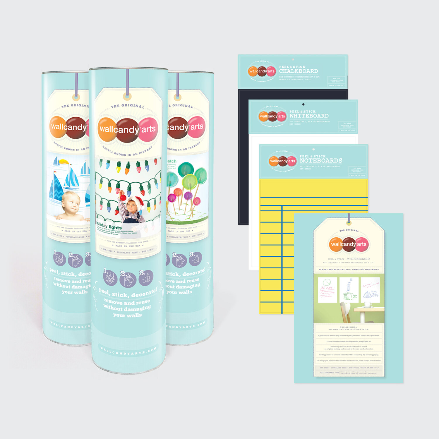  WALLCANDY ARTS - tube &amp; flat pack packaging 
