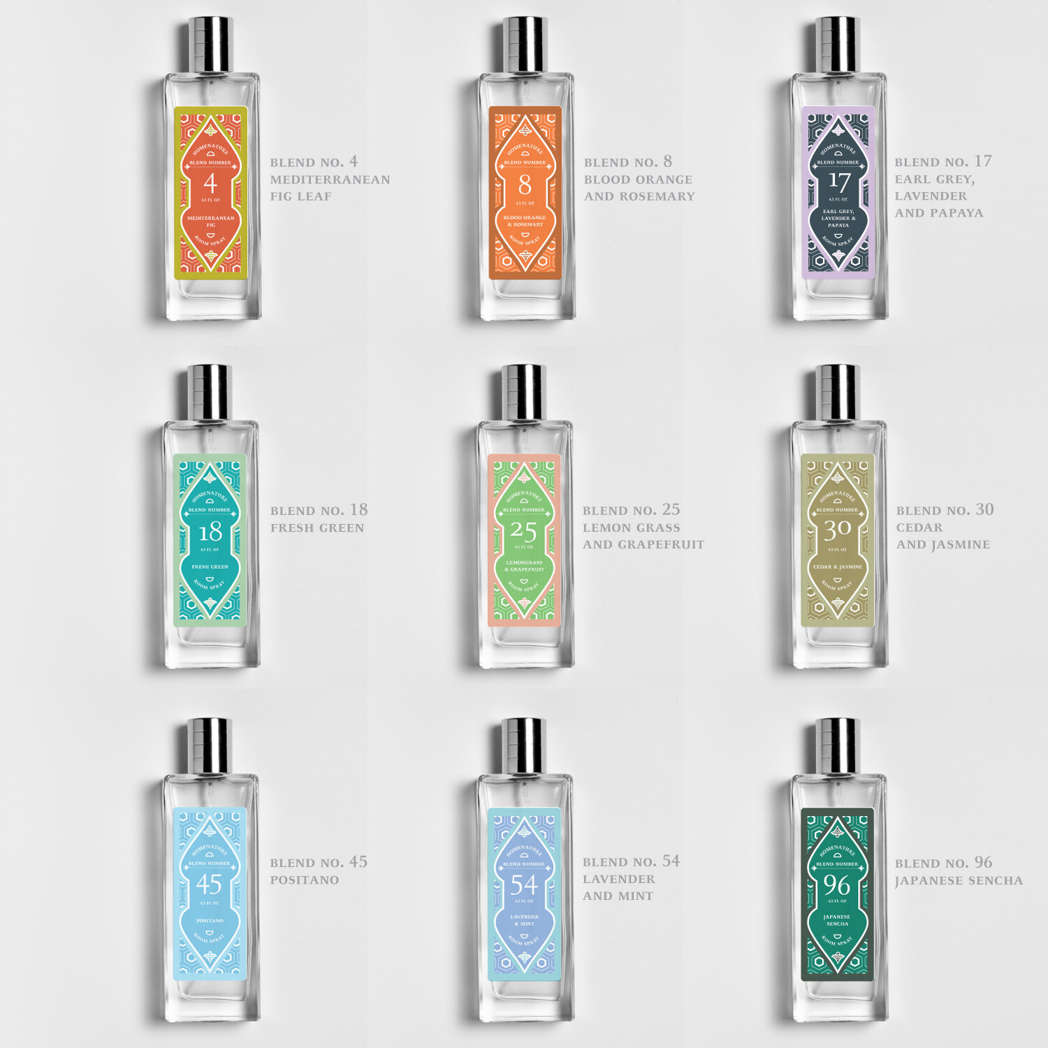  HOMENATURE ROOM SPRAY - product line development and packaging 