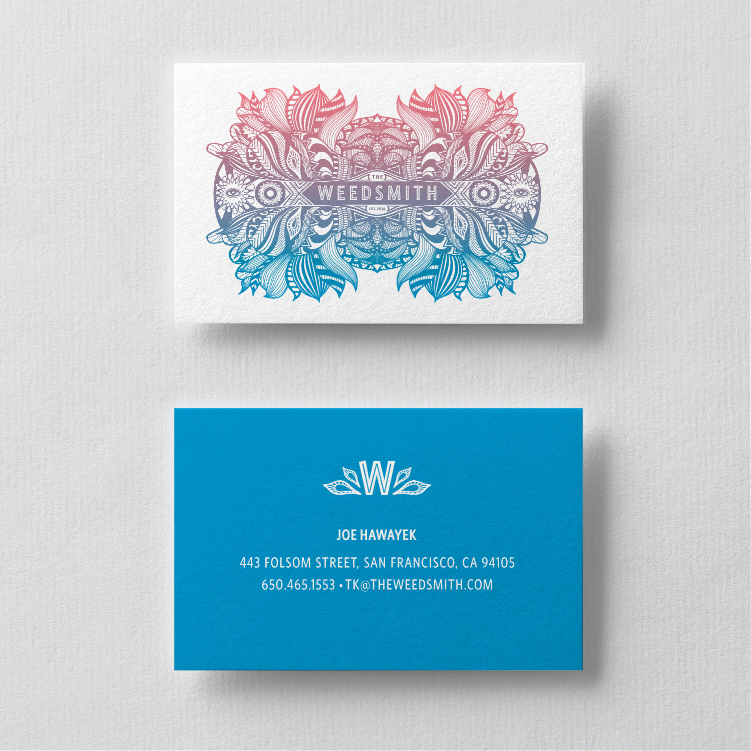  THE WEEDSMITH, business card 