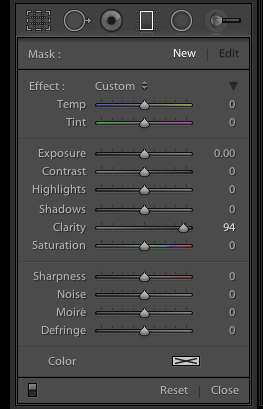 Graduated Filter Panel