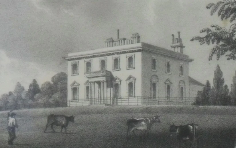 Engraving of Broughton House, 1838