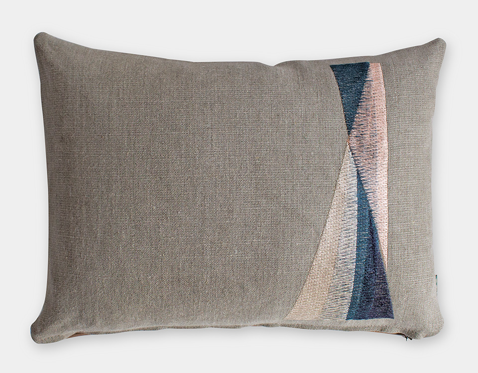 embroidered pillow