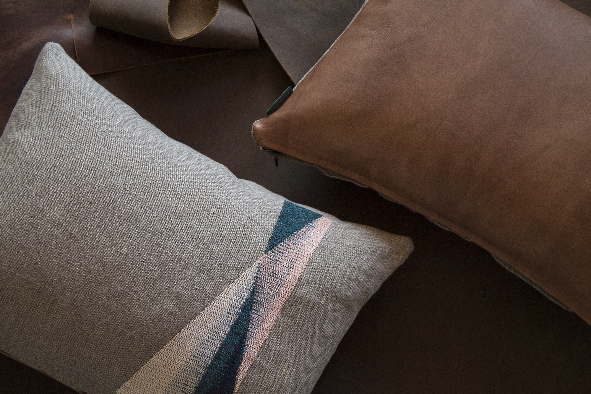 embroidered pillow