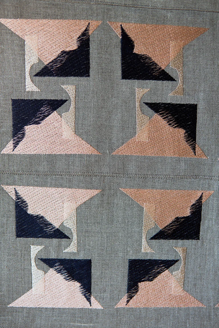 embroidered wall hanging