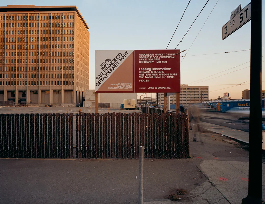 Across from the Moscone Center, 3rd at Tehama Street, 1980