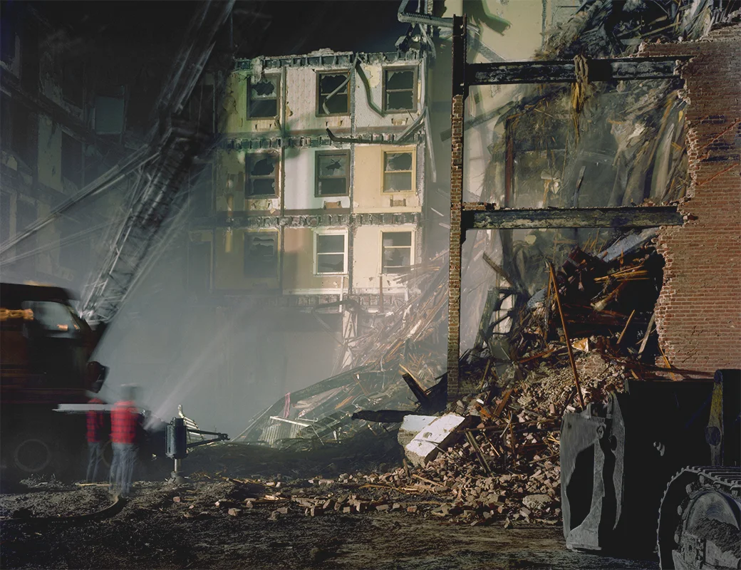 Night demolition of the Imperial Hotel, 1979