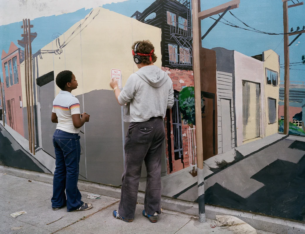  Painting Mural, Langton Street, 1980 