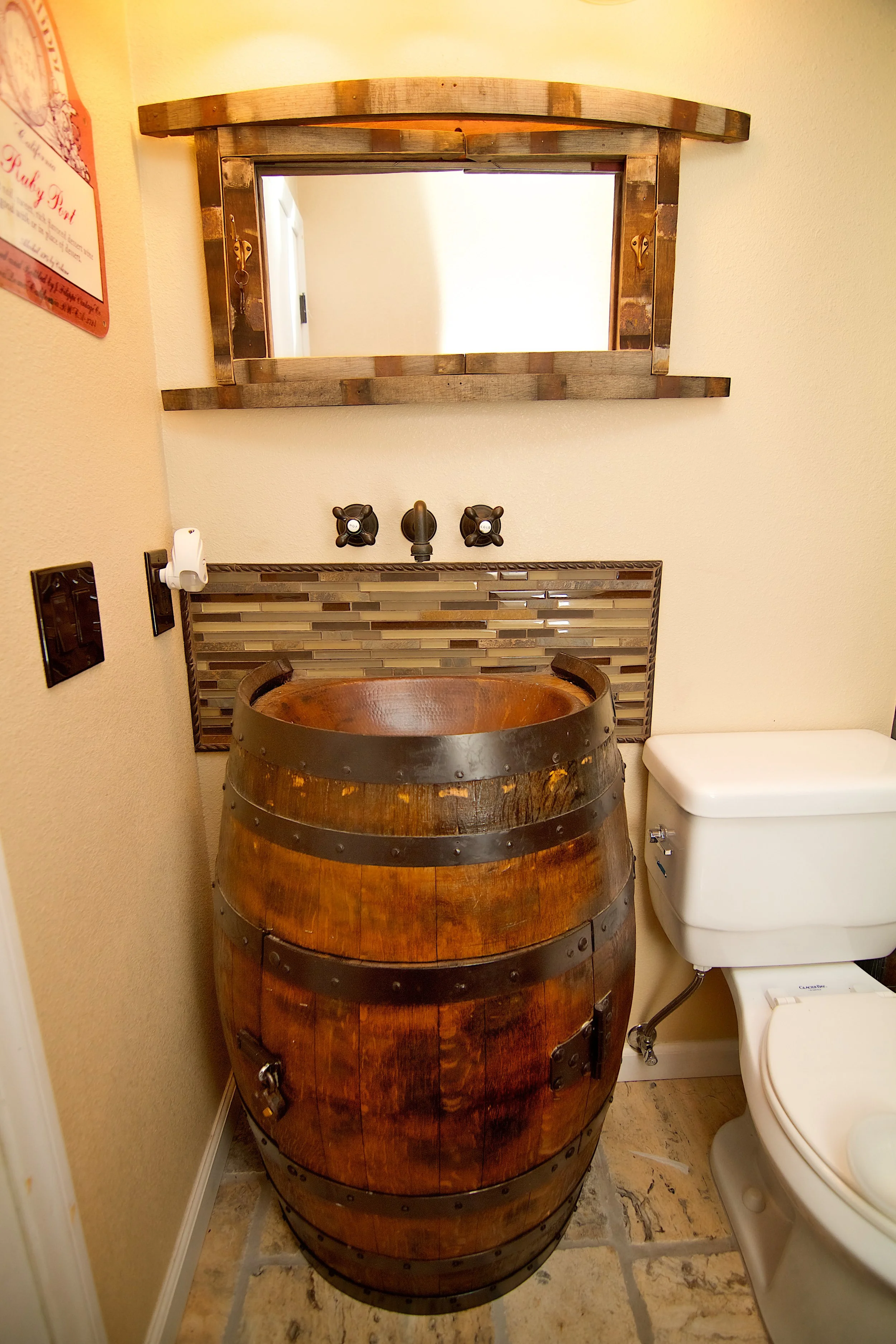 Wine Barrel Sink Ideas