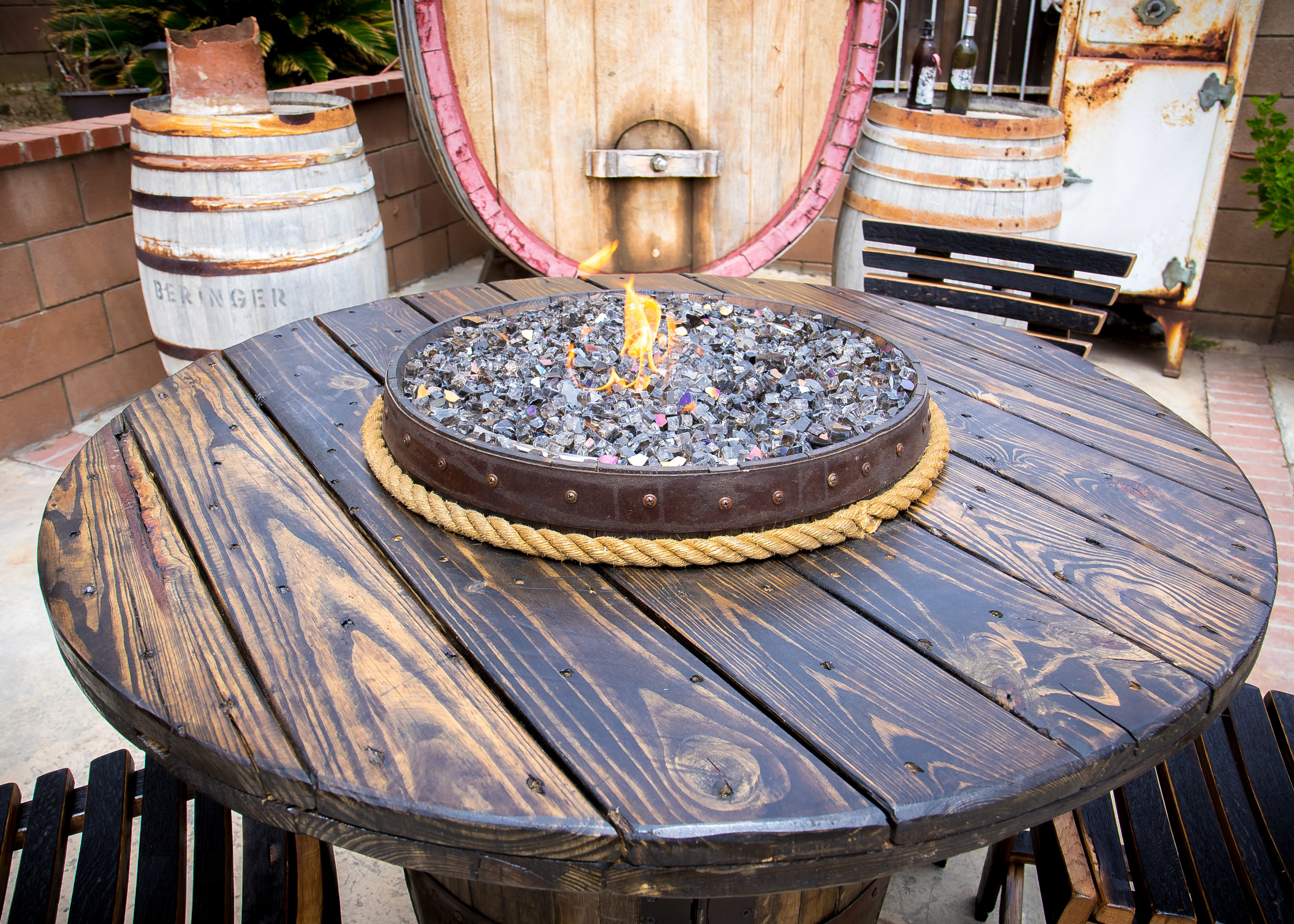 Fuego Fire Pit King Barrel, Whiskey Barrel Fire Pit