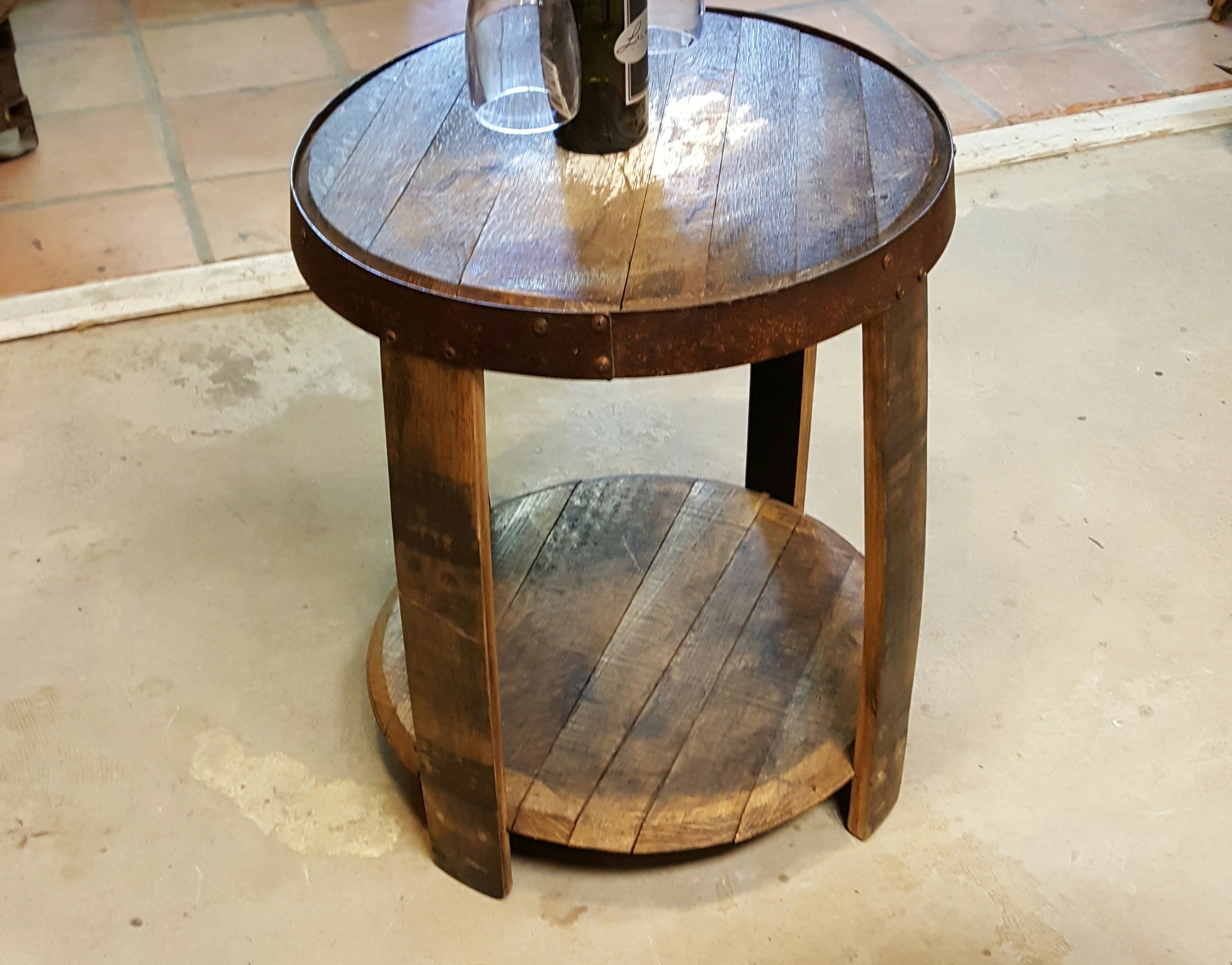 Stacked Side Table King Barrel, How To Make A Whiskey Barrel End Table