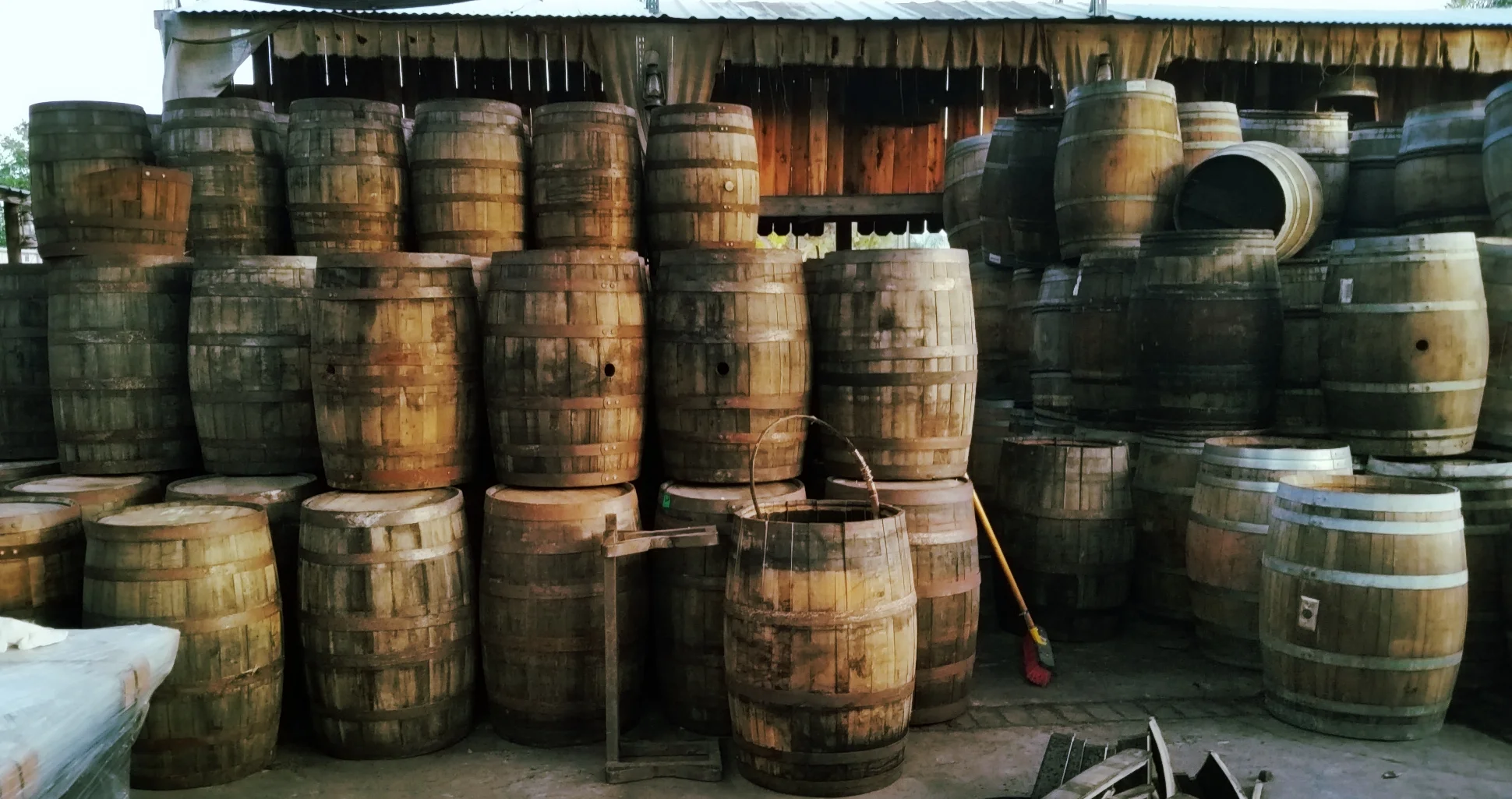 We stock hundreds of wine and whiskey barrels