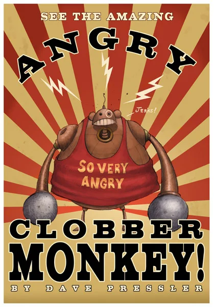 Angry Clobber Monkey Poster