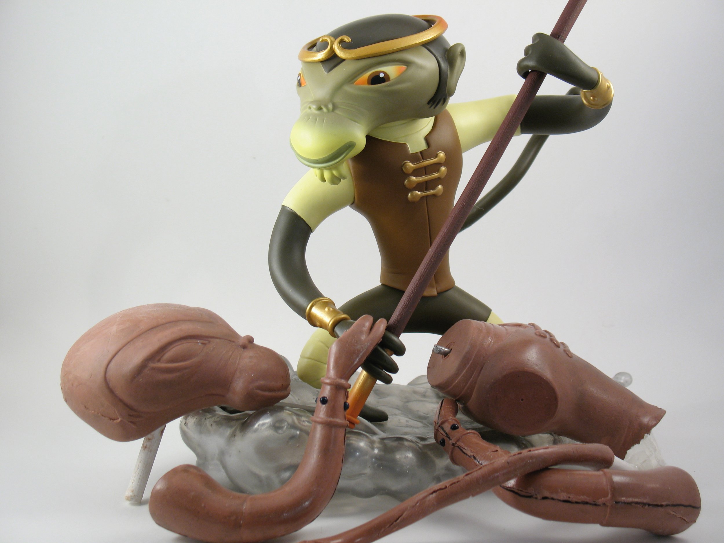 Nathan Jurevicius Monkey King Vinyl with original Sculpture parts