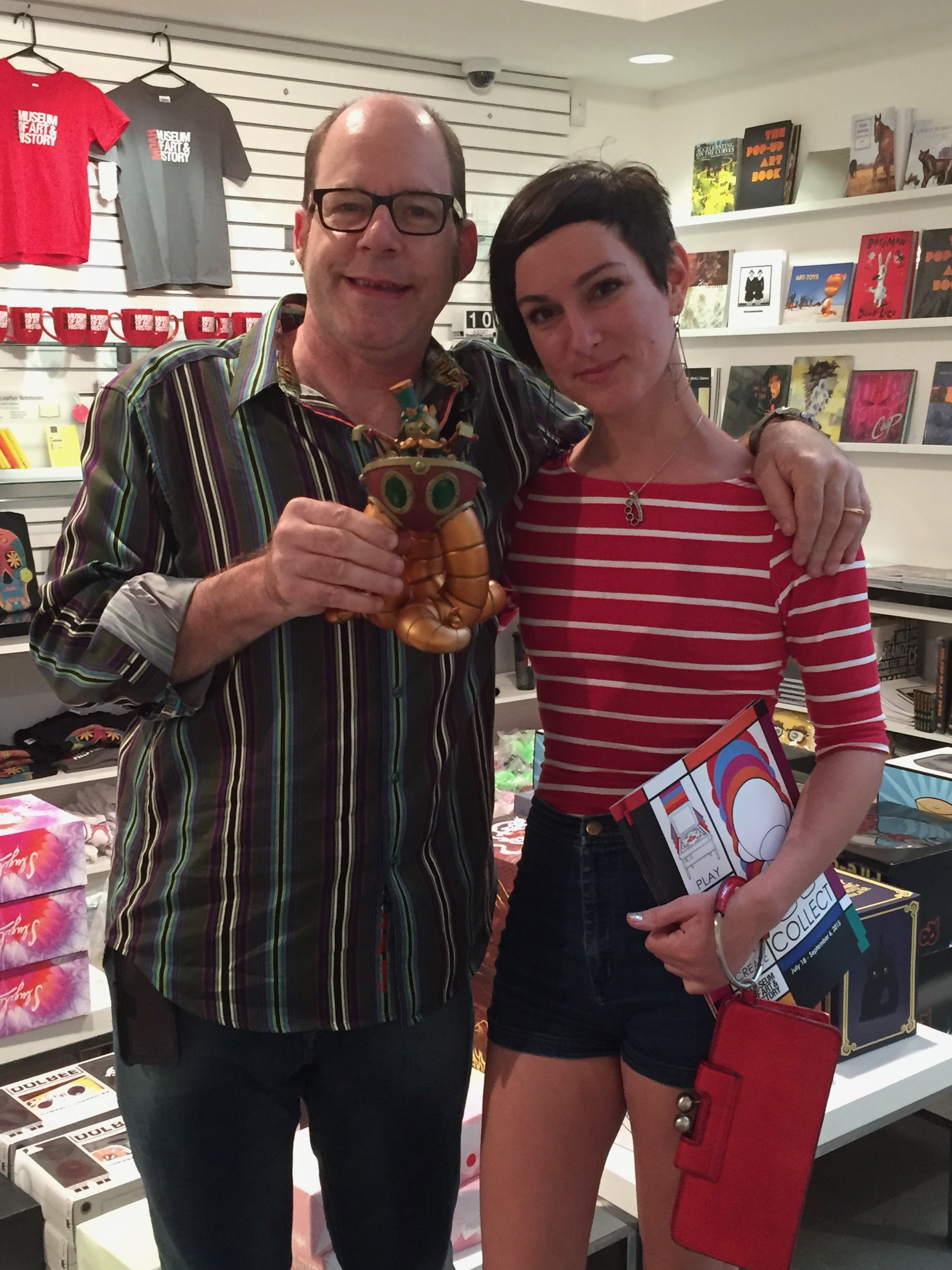 With Julie B my good friend and Co-Sculptor on the Doktor A project