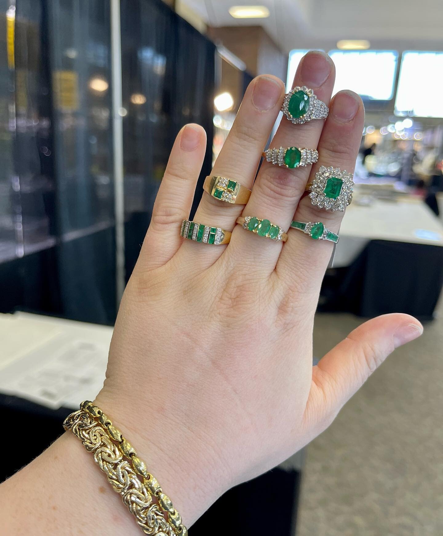 Emeralds! Cherished since Ancient Egyptian times and famously favoured by Cleopatra. Which one of these rings is your favorite? 🟢 

#emeraldring #antiquejewelry #estatejewellery #unique #oneofakindjewelry #emerald #vintagefashion #vintagefinds #chic