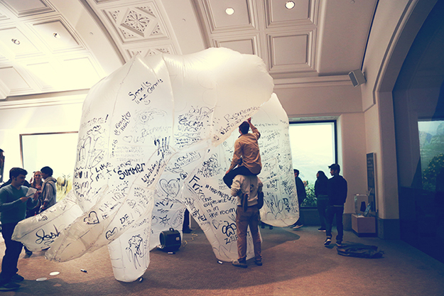Interactive, Life-Sized, Inflatable Elephant: California Academy of Science Nightlife