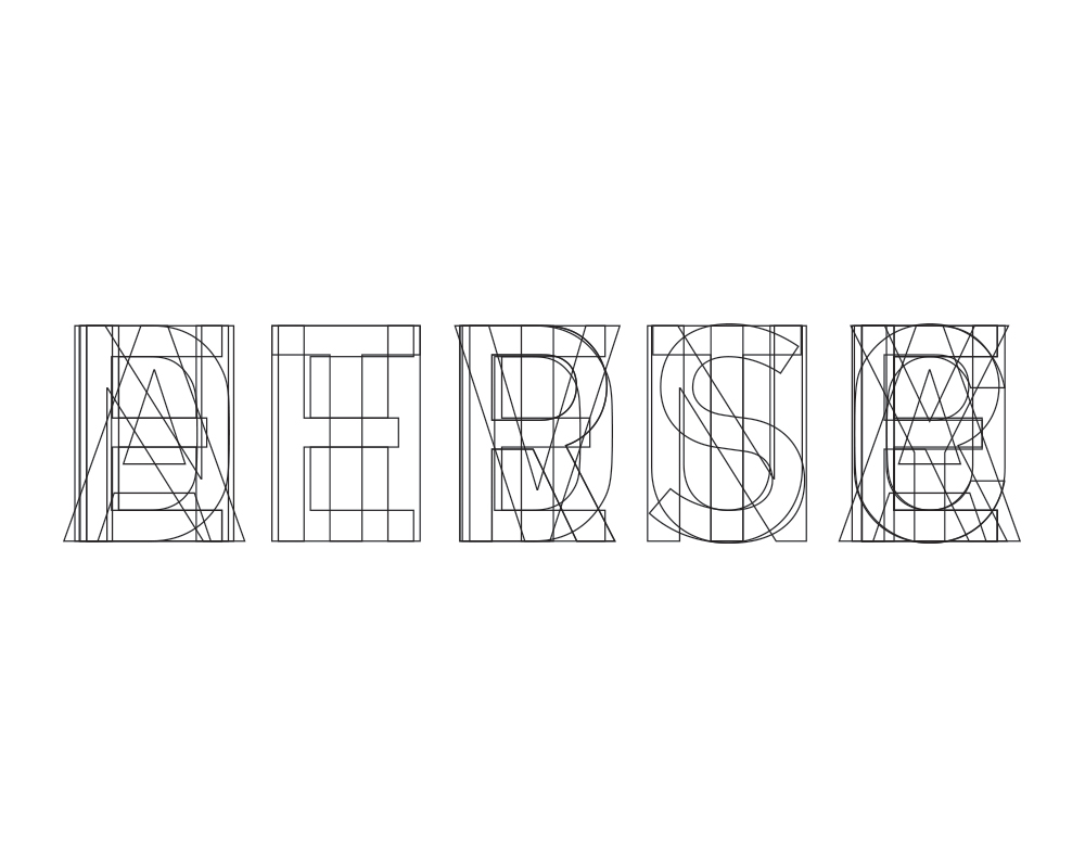 Combining all letters from each word in the phrase in an attempt to create an image that stands in place of text