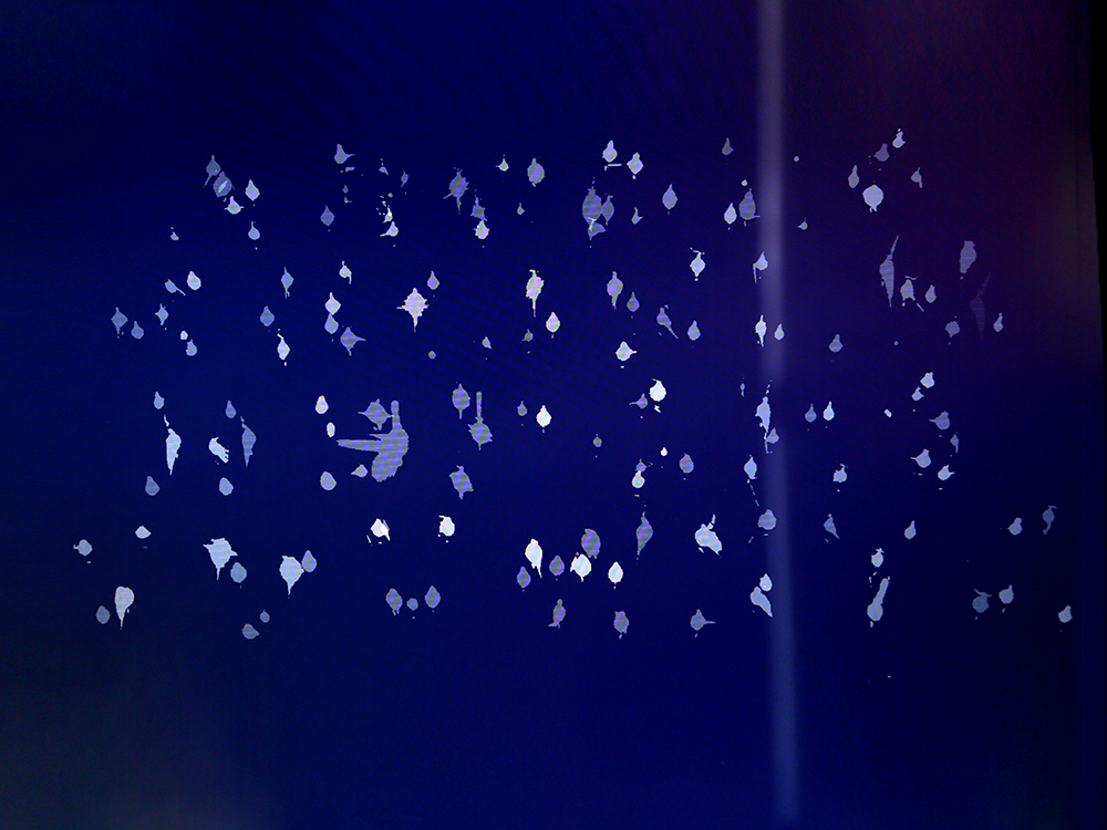 Long exposure laser cut alphabet at 6 seconds