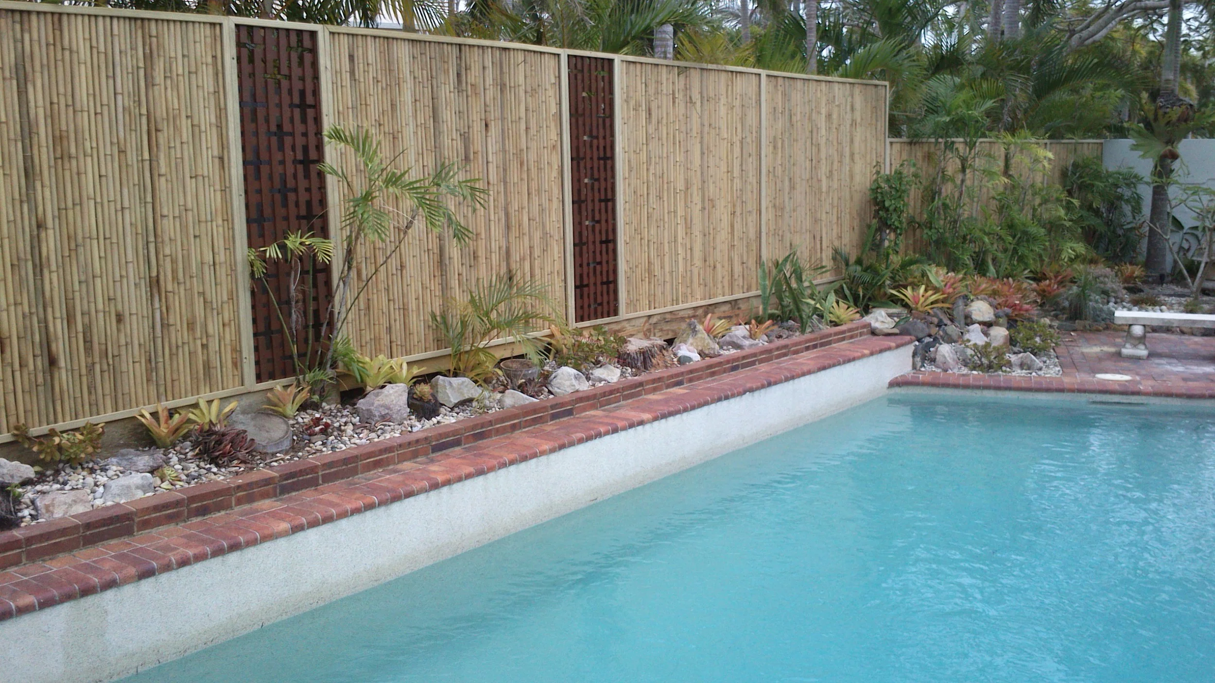 Framed Jati & Orient Pool fence