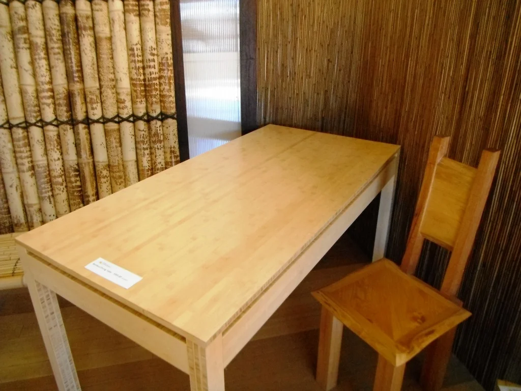 Bamboo dining room table
