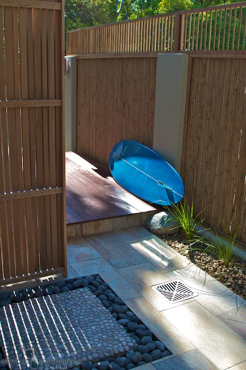 Aircon cover screen/outdoor shower