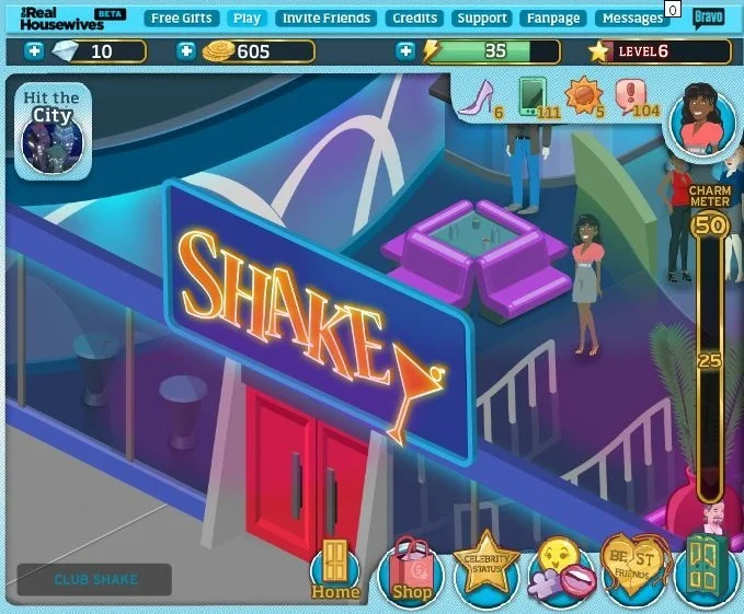 The Real Housewive of New York Facebook game.