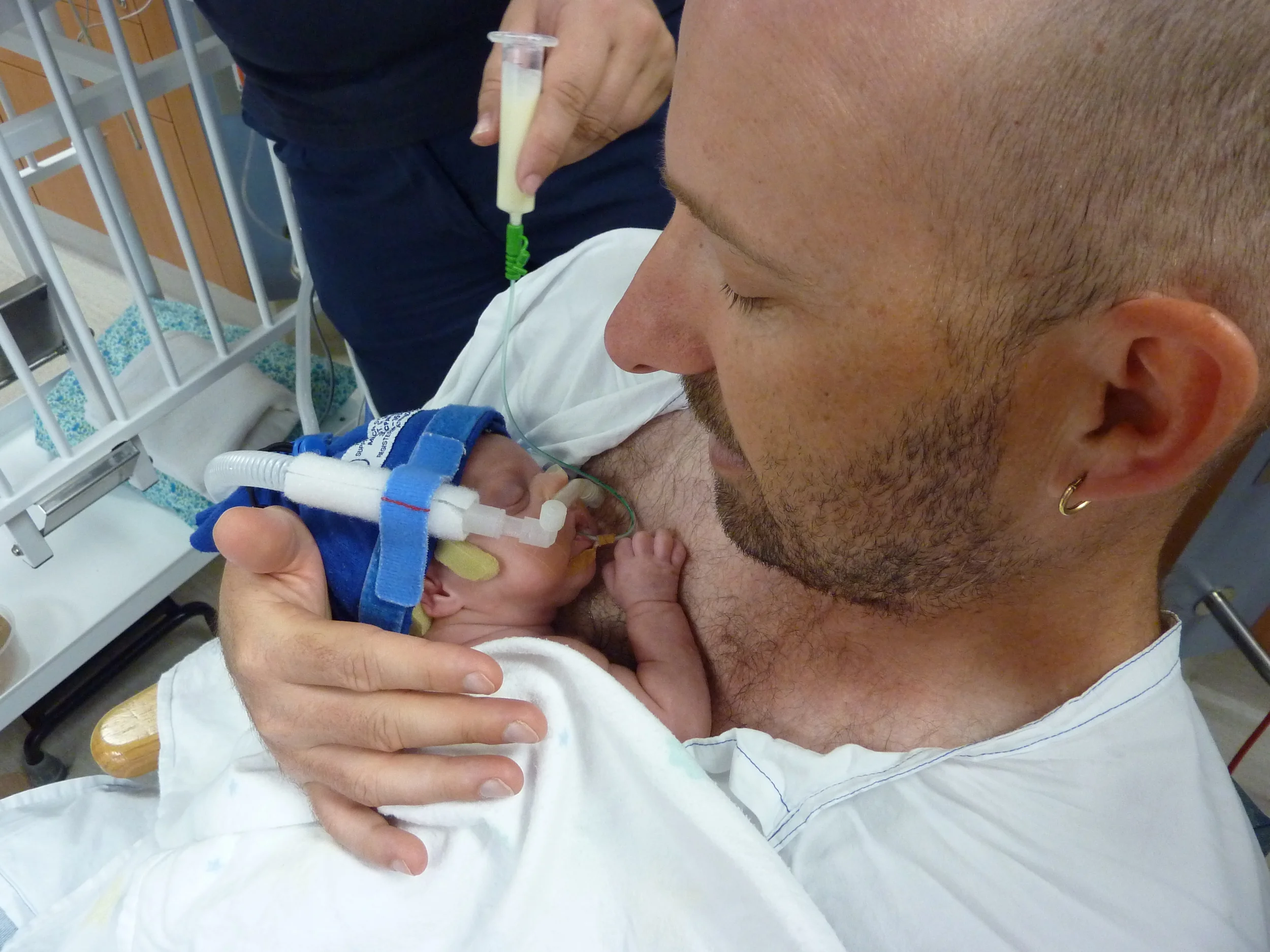 First cuddle with Dad.