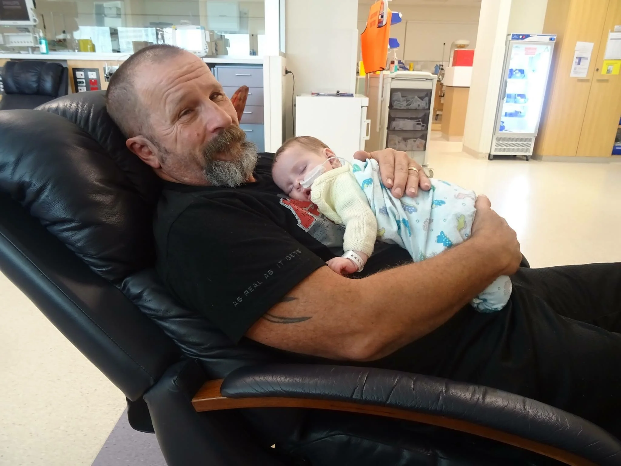 Cuddles with Dad