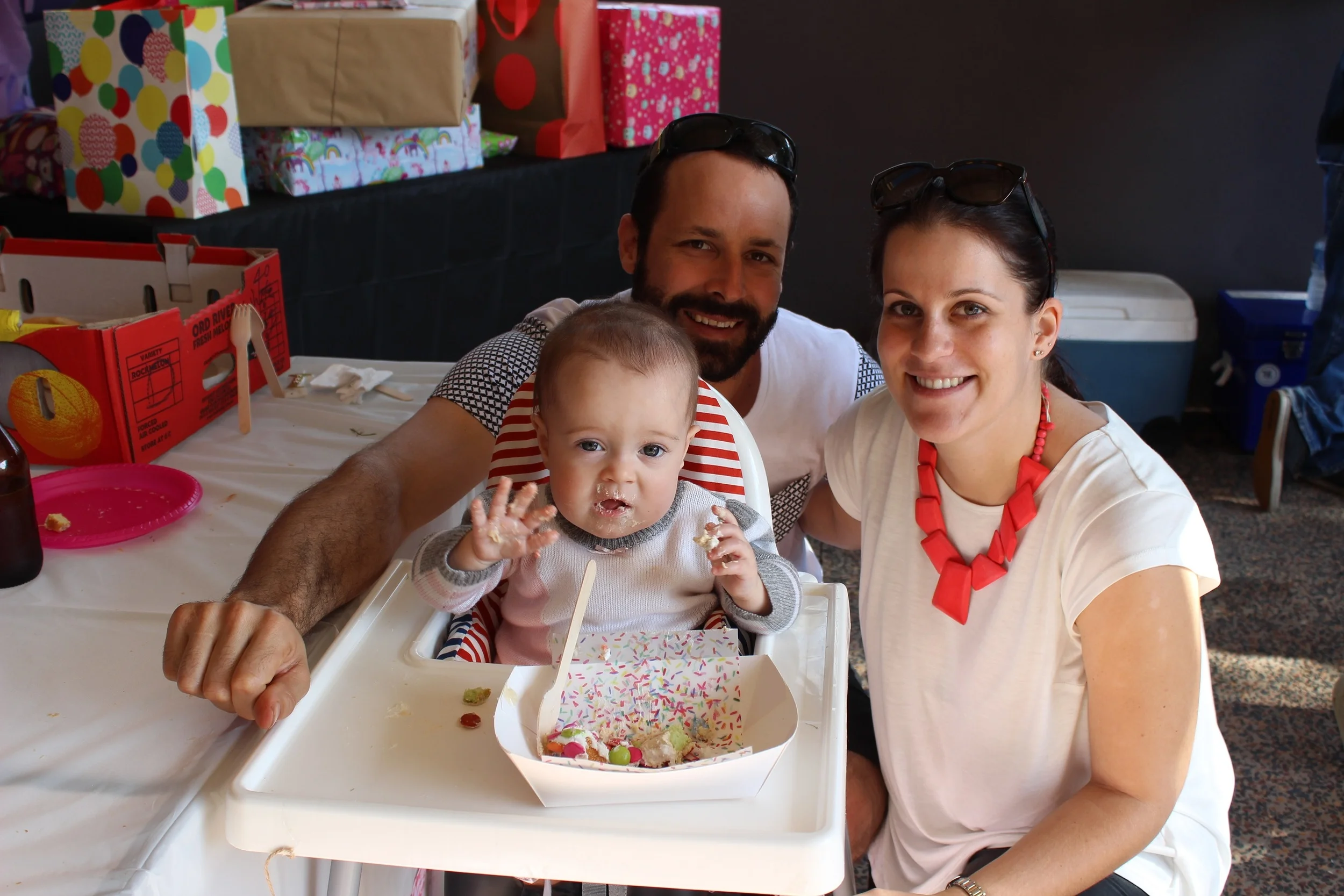 Isabelle's 1st birthday and pregnant