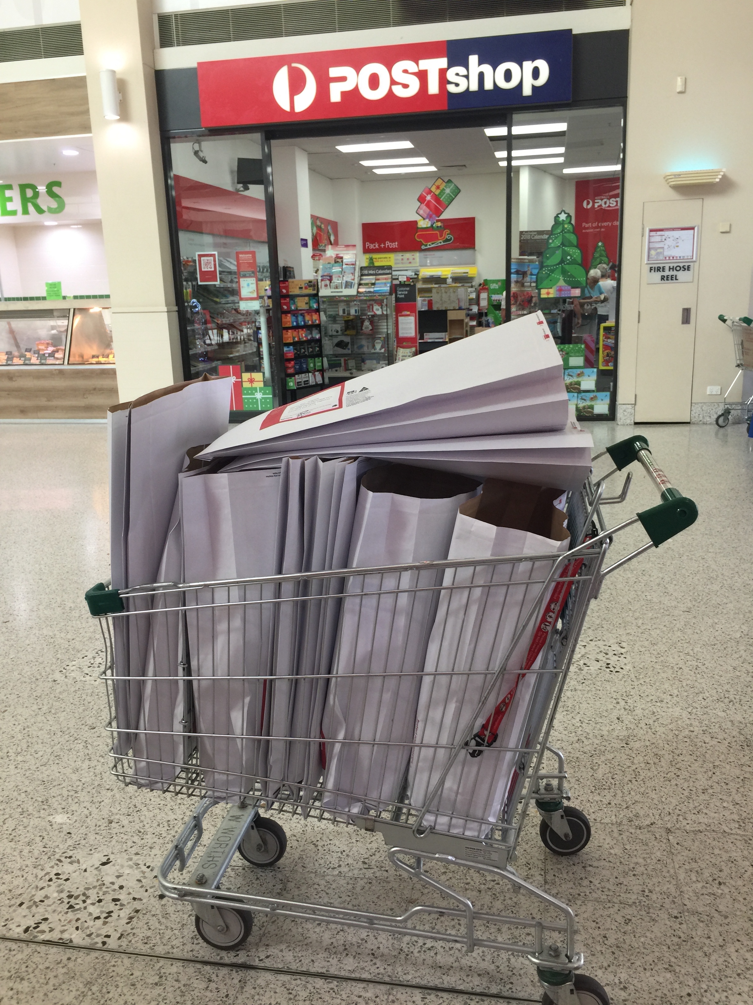 Now that's a lot of mail! &nbsp;Sending our Christmas gifts to all our regional families.