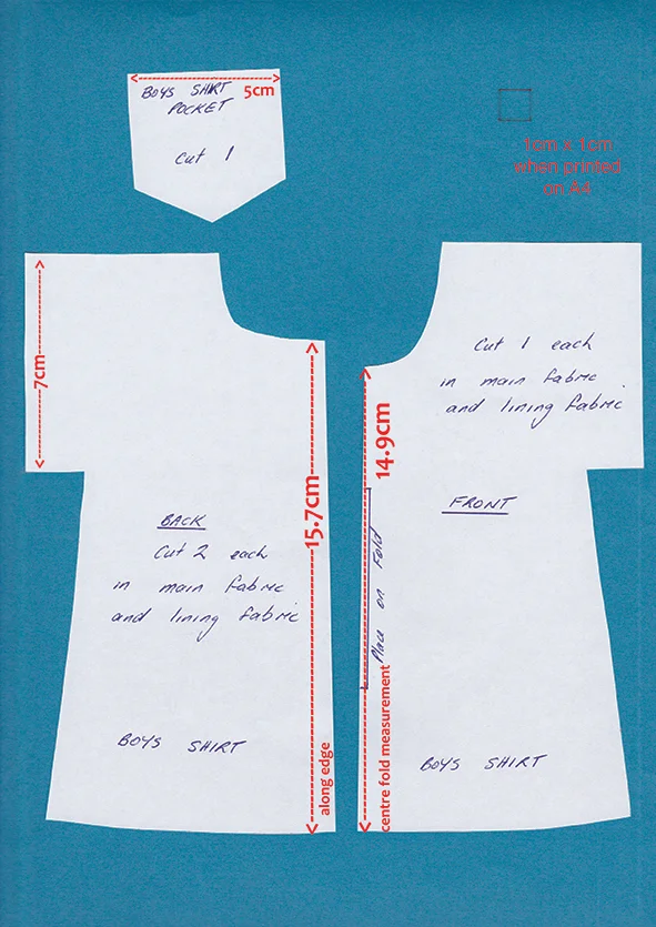 Boys 1.2kg gown with measurements.
