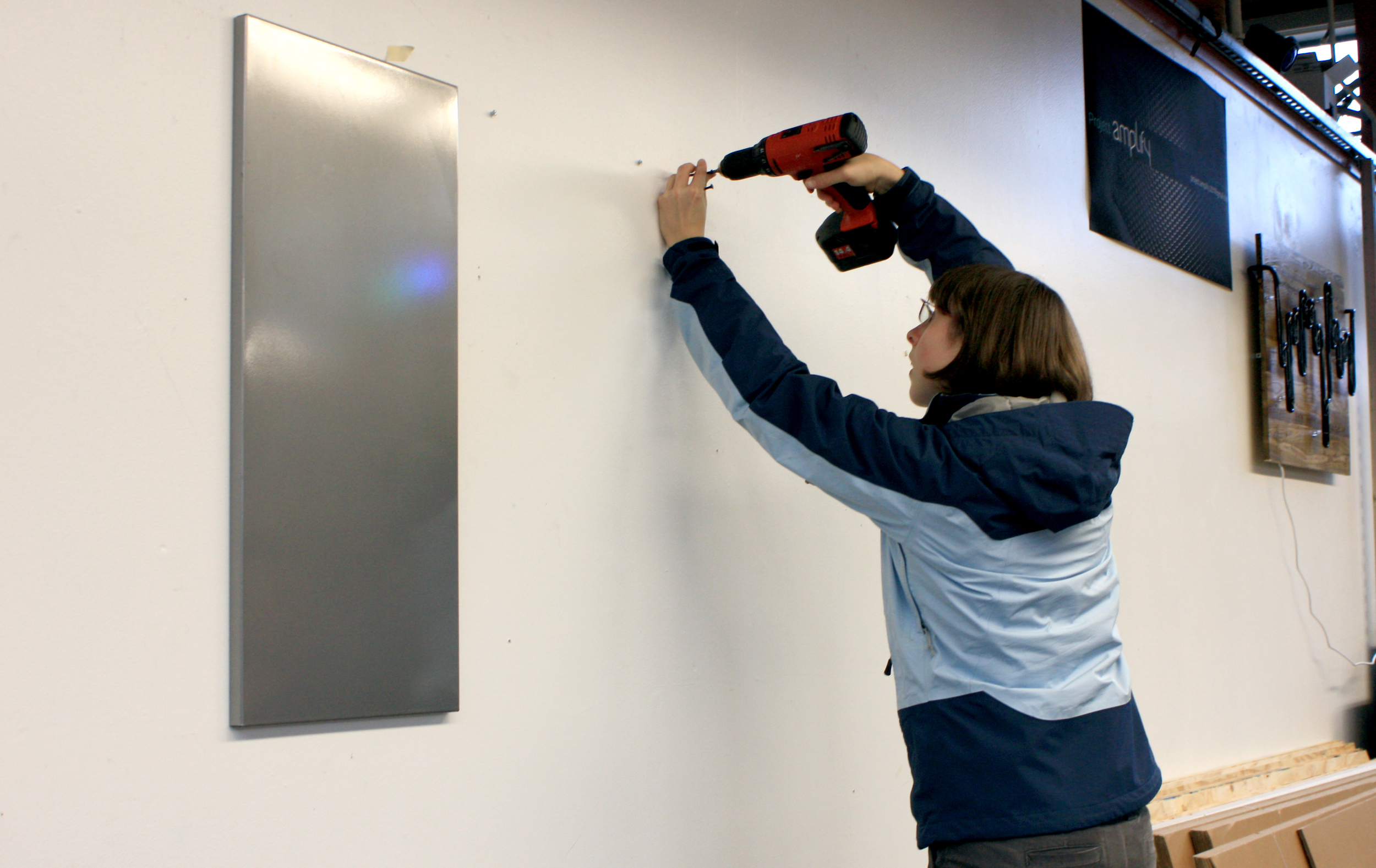   I started building out the space by hanging some magnetic boards to place menus on. It was important to me that I not just&nbsp;  serve  &nbsp;the ice cream, but create the entire experience of ordering it, as in a real shop.  