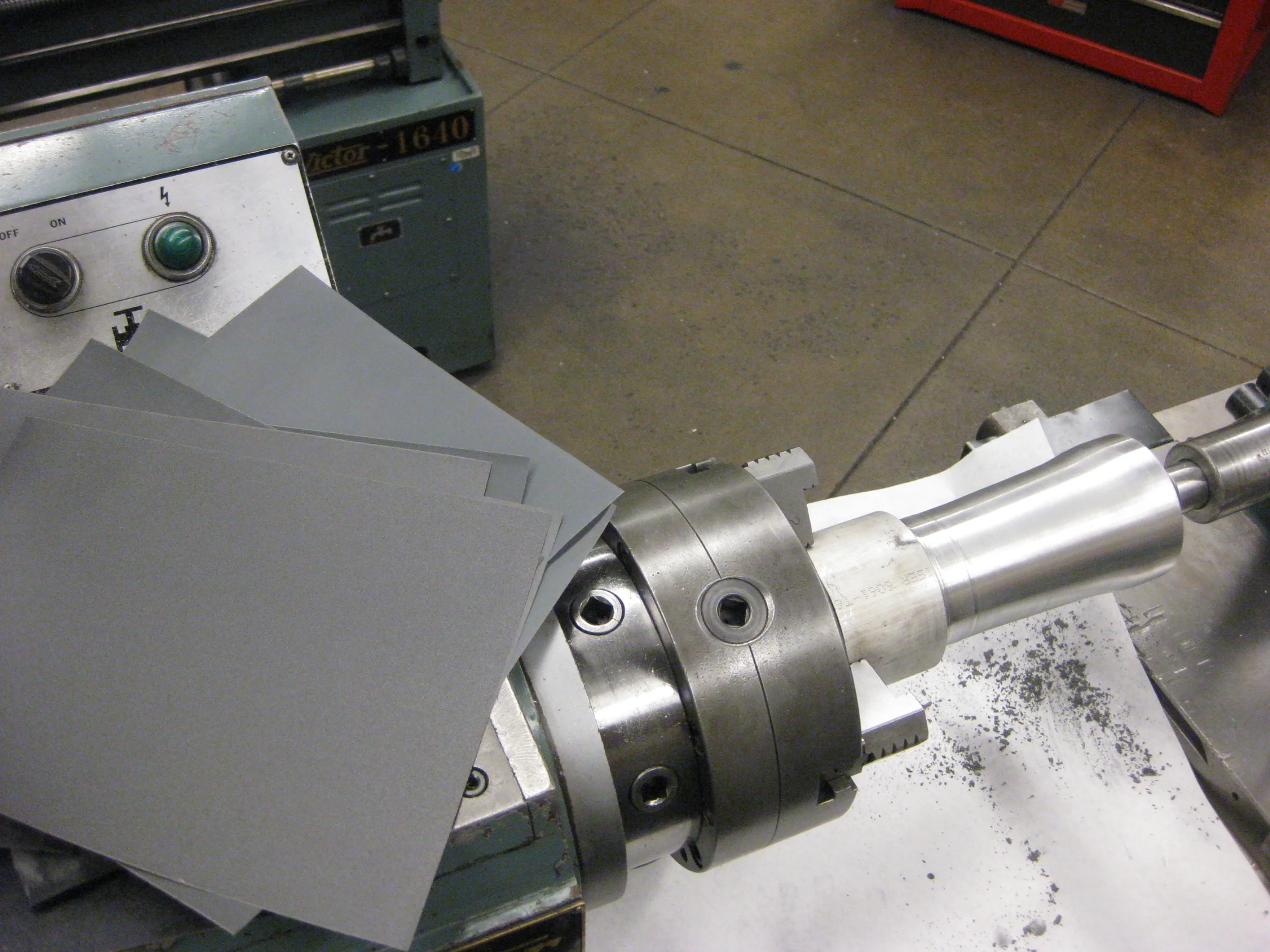  Sandpaper ready to sand 