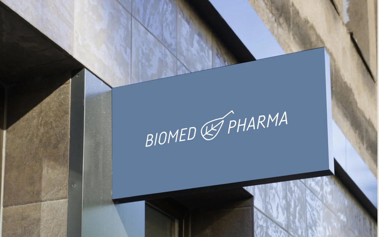Visuell identitet for biomed pharma. kunde: biomed pharma