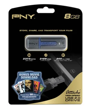 Bonus Movie Download available with PNY products