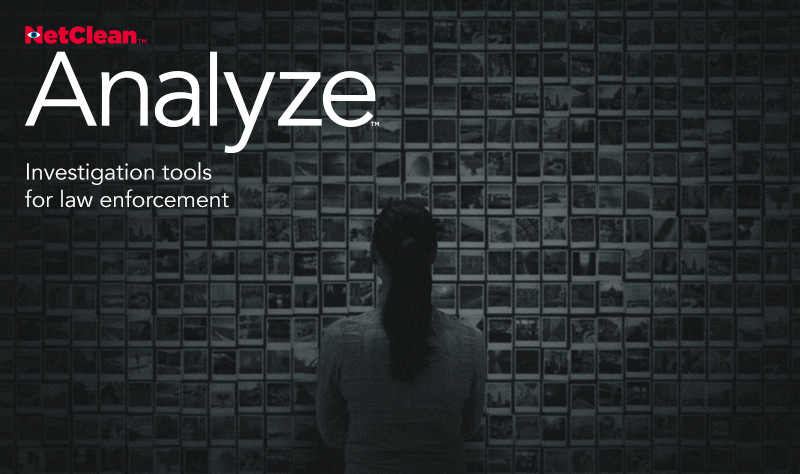 Splash screen for NetClean Analyze.