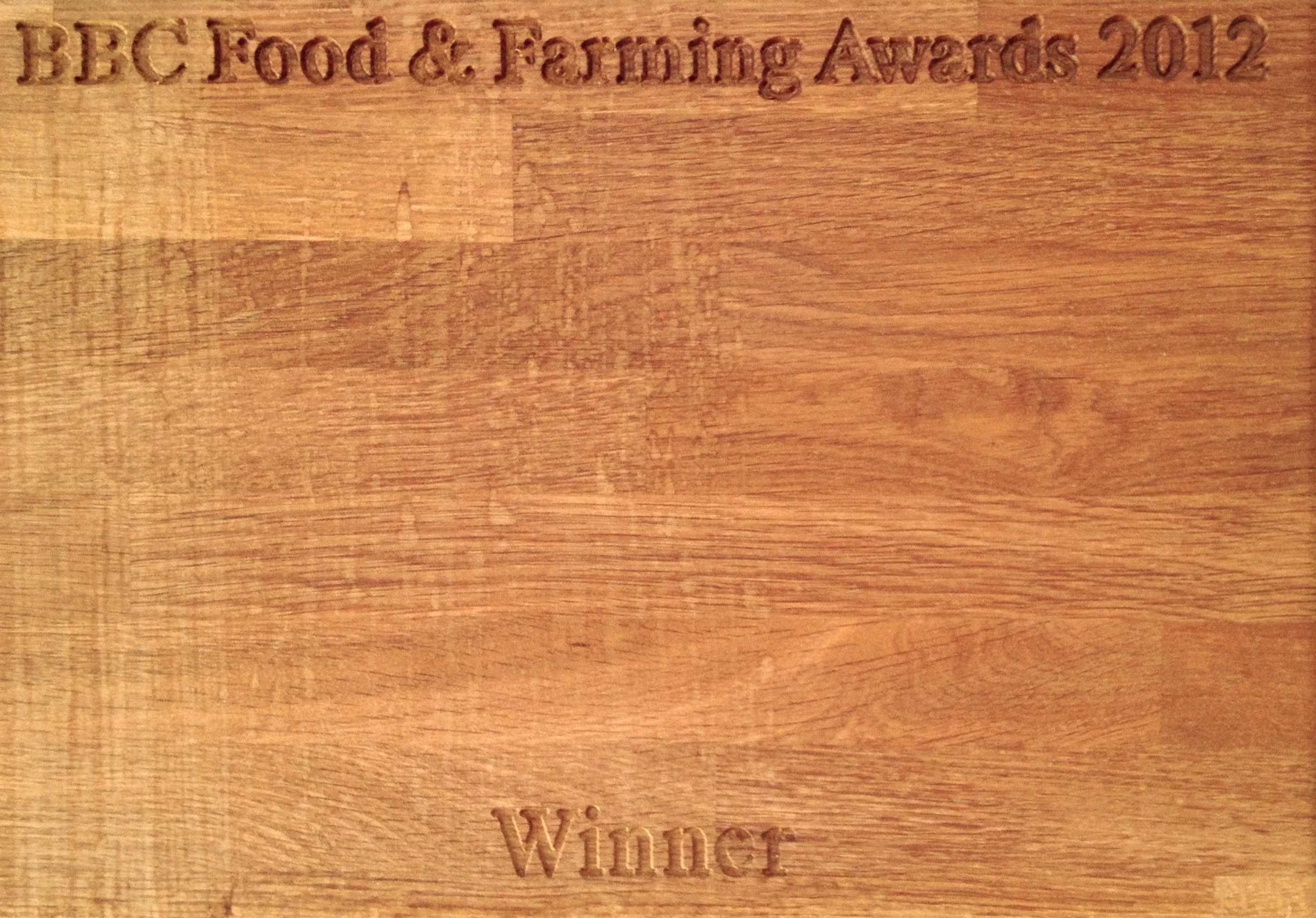BBC FOOD & FARMING AWARDS 2012 WINNER!