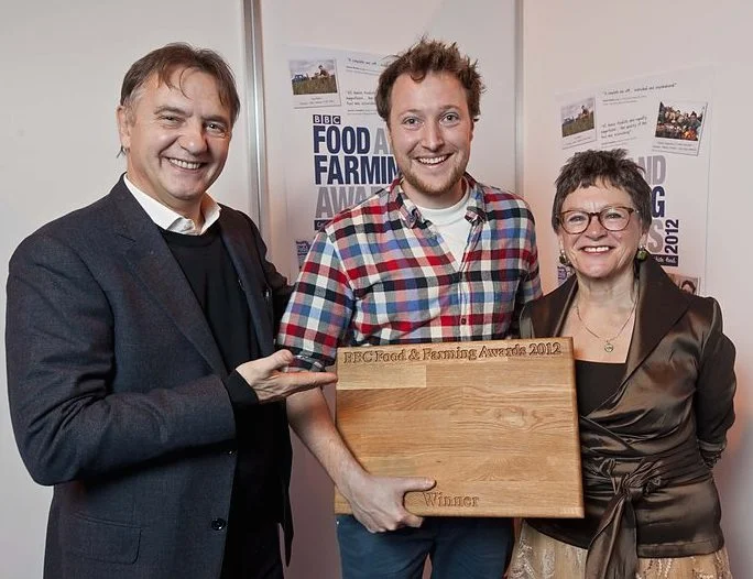 Raymond Blanc (judge), me (with award) and Radio 4's Sheila Dillon