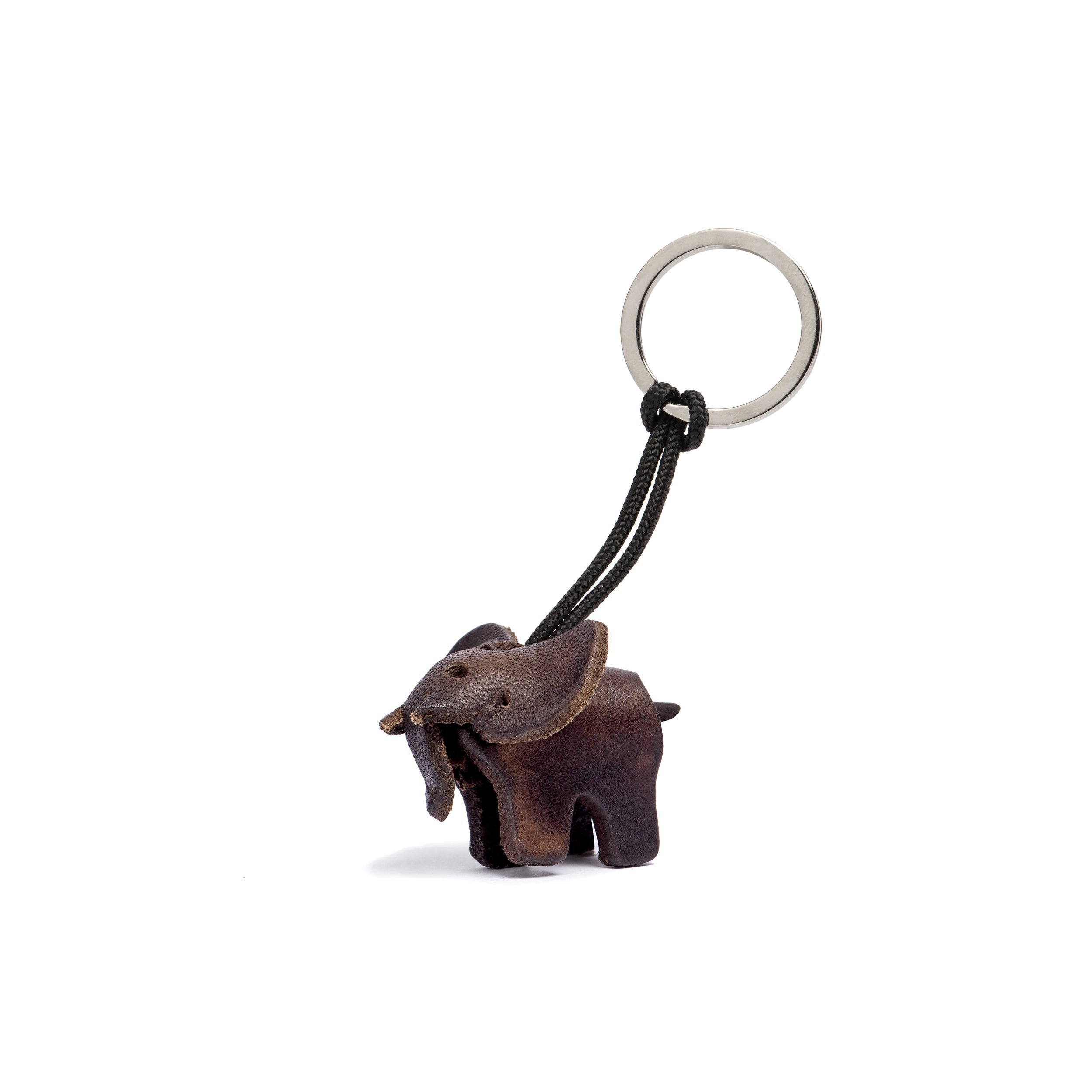 Black Wooden Ebony Wood Elephant Keychain, For Keys, Size: Small