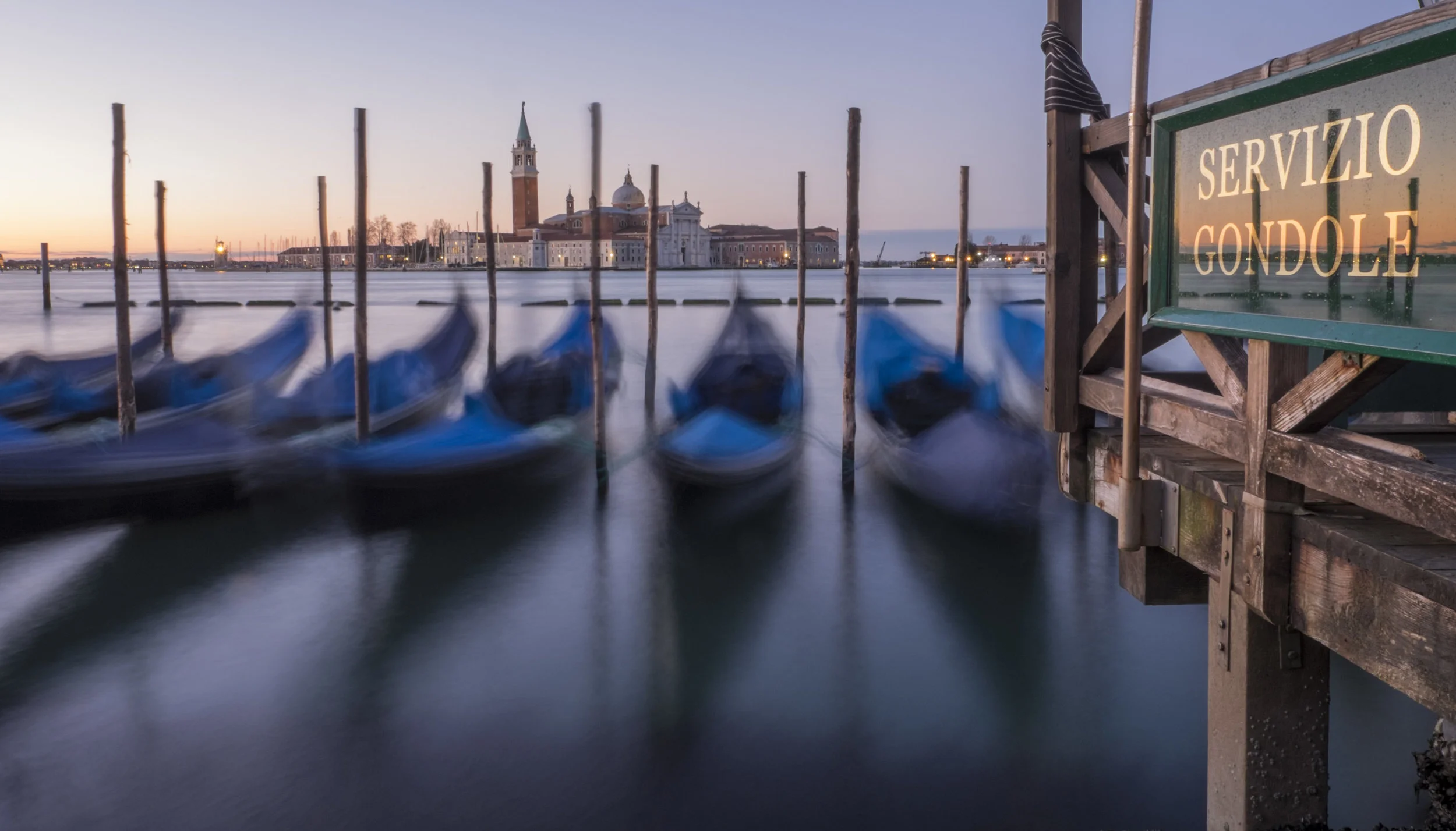 Early morning and sunrise in Venice