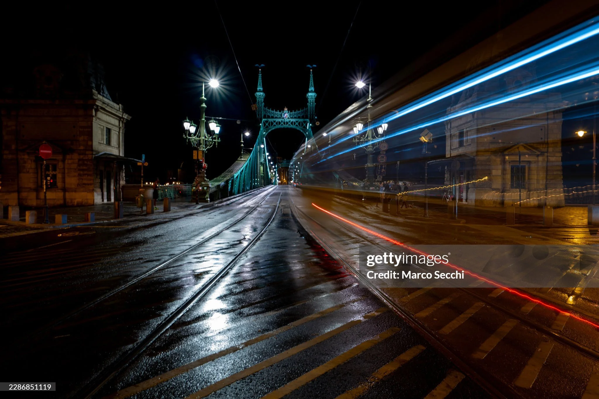 Budapest after the rain, when the streets begin to reflect the city back at itself.

A passing tram, wet rails, Liberty Bridge glowing in the distance, and a long exposure made with the #Leica. 
These are the evenings I love during my Budapest photog