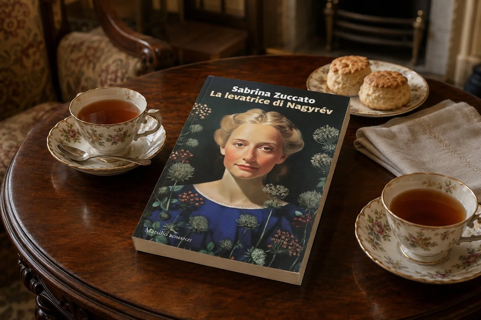 I have begun reading Sabrina's @sabrinazuccato La levatrice di Nagyr&eacute;v for the third time. Not because I have forgotten it, but because every reading seems to reveal another thread.

This time there is a notebook beside me. I am returning to p