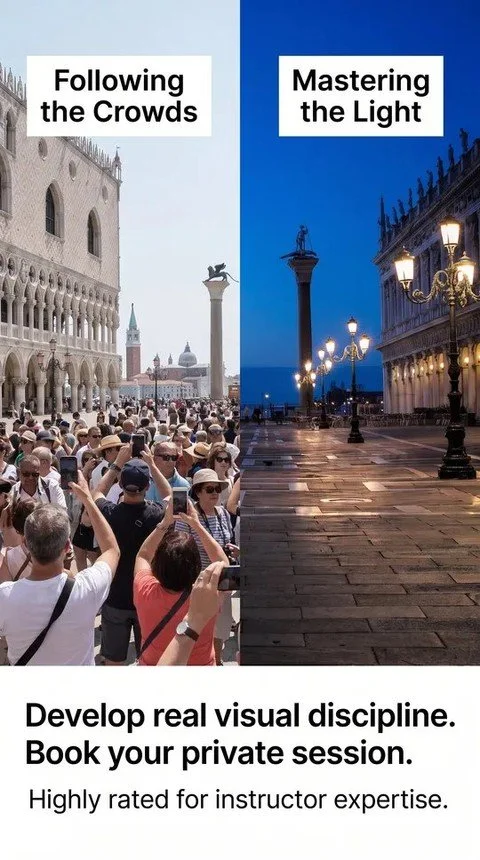 Capture Venice like a pro with Marco's lens! 📸✨ Dive into the art of storytelling. Ready to create magic? Link in bio to explore! #VenicePhotography #MarcoSecchiWorkshops #PhotographyTips #VeniceReels