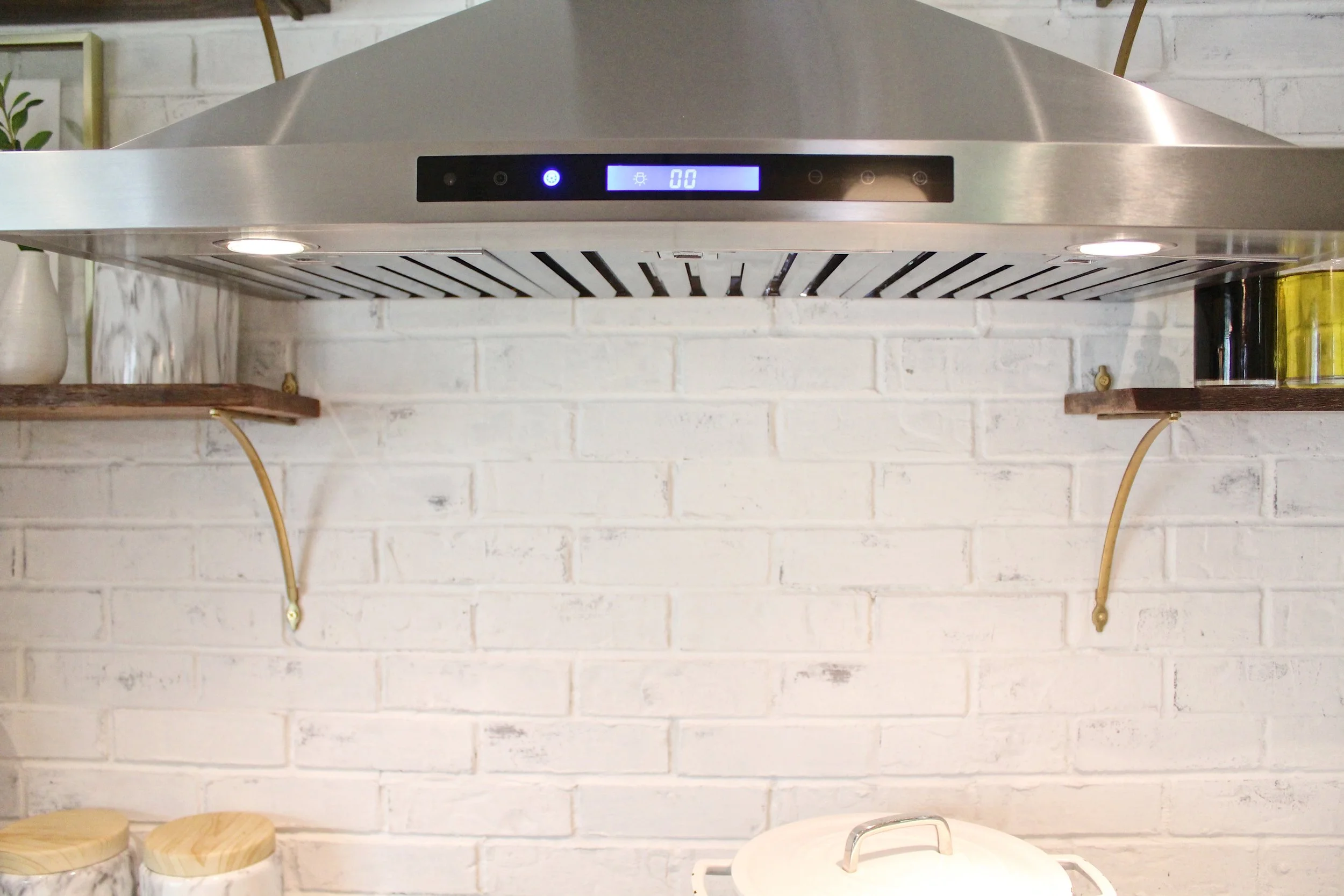 Kitchen Update with The Home Depot Limewash Brick Backsplash