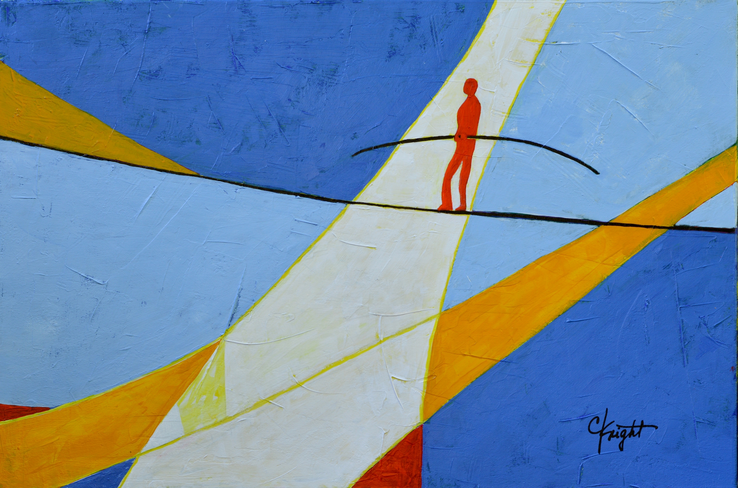 'Man on Wire"  $400  Canvas